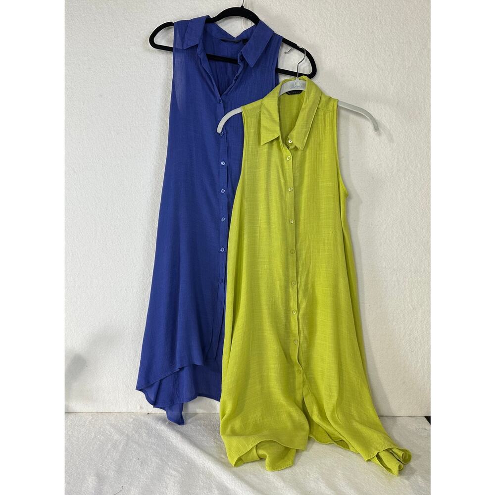 Bundle of Two Mille Gabrielle Linen Lagenlook Dress SZ M